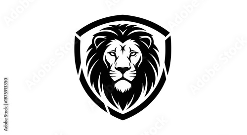 Majestic Lion Head Shield Logo Design.