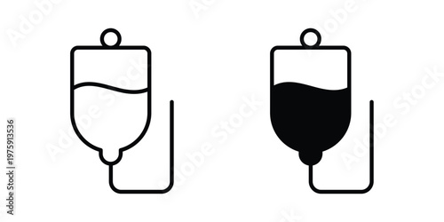 IV bag icon. glyph solid icons collection. Line icons