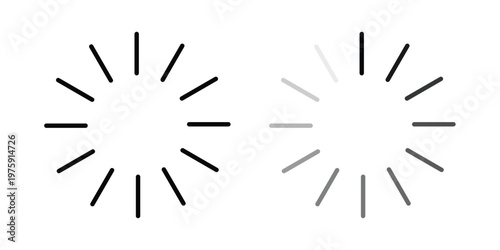 Loading icon. glyph solid icons collection. Line icons