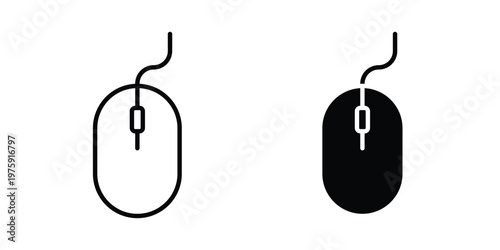 Mouse icon. glyph solid icons collection. Line icons