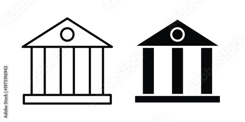 Museum icon. glyph solid icons collection. Line icons