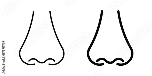 Nose icon. glyph solid icons collection. Line icons