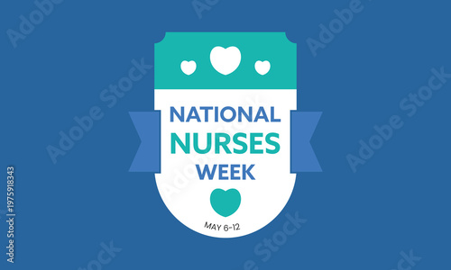 National Nurses week is observed every year from May 6 to 12, to mark the contributions that nurses make to society. Vector illustration.