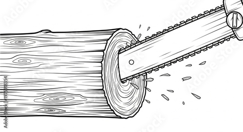 Circular Saw Cutting Through Wood.