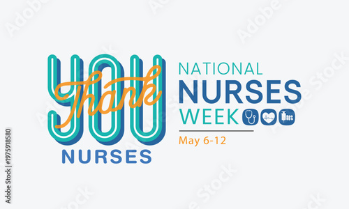 National Nurses week is observed every year from May 6 to 12, to mark the contributions that nurses make to society. Vector illustration.