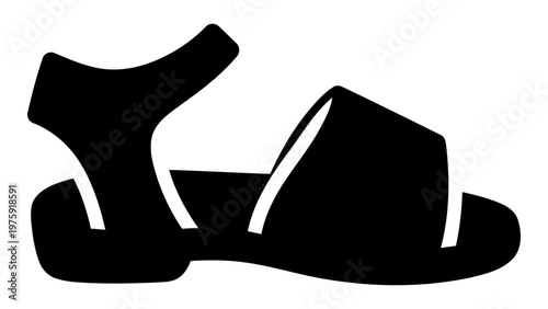 Kids sandals flat icon