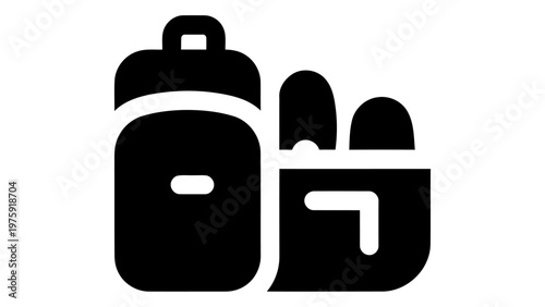 Travel shoe organizer icon