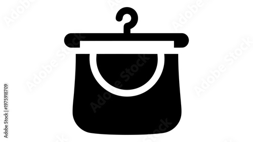 Wardrobe hanging bag icon, vector illustration