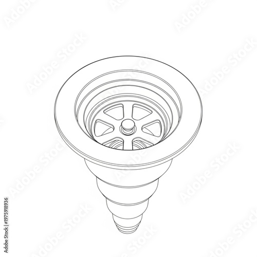 Light Bulb with Radiating Lines Illustration.