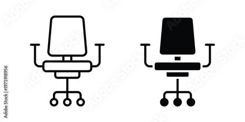 Office chair icon. glyph solid icons collection. Line icons