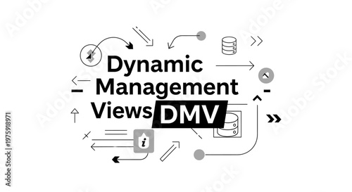 Dynamic Management Views (DMV) database administration concept.