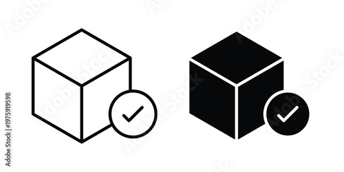 Package icon. glyph solid icons collection. Line icons