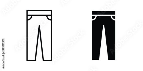 Pants icon. glyph solid icons collection. Line icons