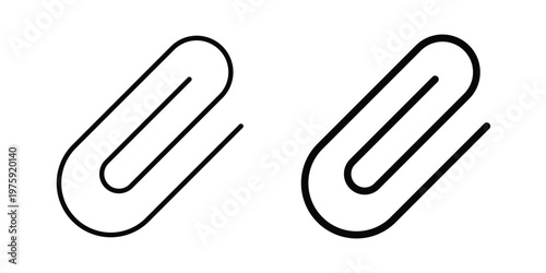 Paperclip icon. glyph solid icons collection. Line icons