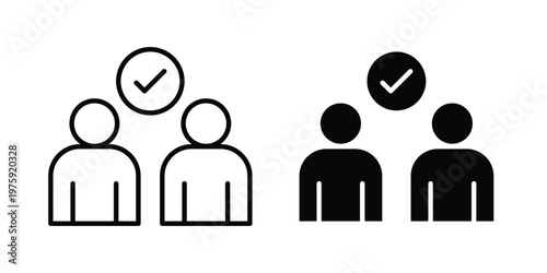 Partner icon. glyph solid icons collection. Line icons