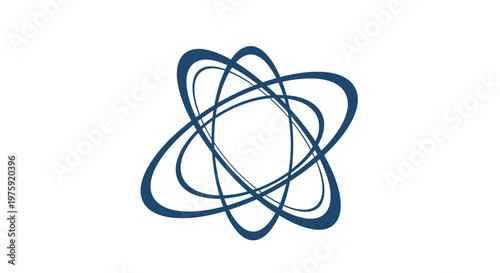 Abstract Atomic Orbitals Logo Design