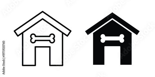 Pet house icon. glyph solid icons collection. Line icons