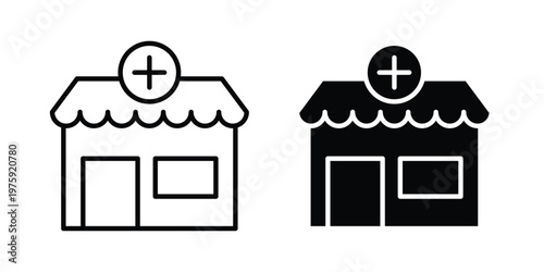 Pharmacy icon. glyph solid icons collection. Line icons