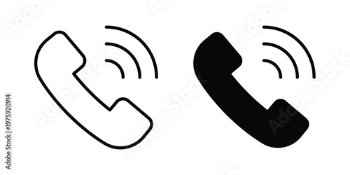 Phone call icon. glyph solid icons collection. Line icons