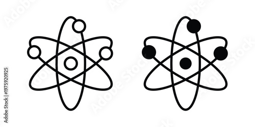 Physics icon. glyph solid icons collection. Line icons