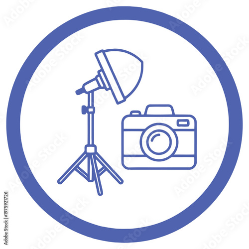 Camera and lighting equipment for photography studio