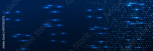 Digital technology background with square pixel grid. futuristic hitech concept. data stream and information flow.