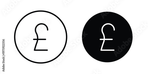 Pound icon. glyph solid icons collection. Line icons