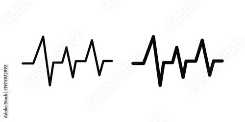 Fényképezés Pulse icon. glyph solid icons collection. Line icons