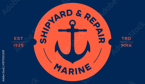 Anchor, hand drawn sign, symbol. Anchor nautical sign, sea symbol icon. Clean nautical anchor sign identity, classic symbol branding. Nautical symbol sign mark. Vector Illustration