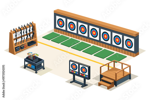 Archery Range Equipment Setup