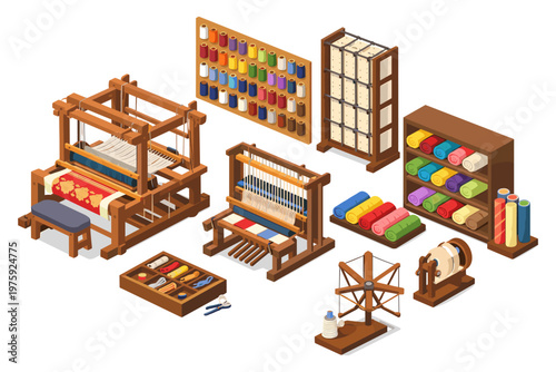 Textile Crafting Tools Collection