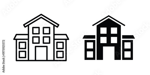 school icon. glyph solid icons collection. Line icons