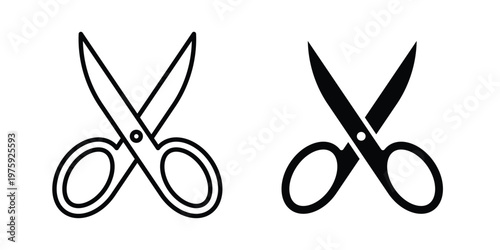 Scissor icon. glyph solid icons collection. Line icons