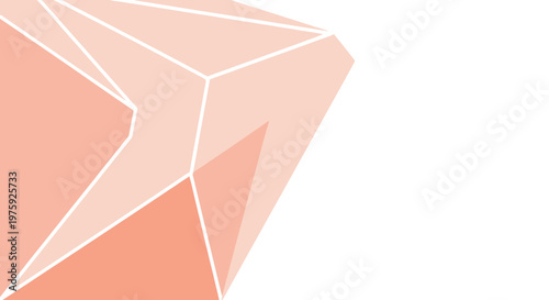 Abstract geometric pattern with soft pink and white lines.