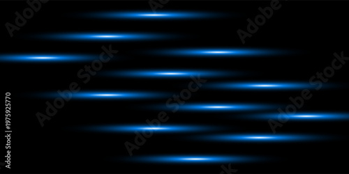 Laser lines of light. Horizontal neon light.