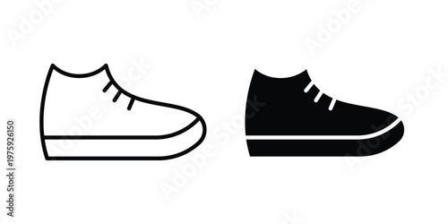 Shoes icon. glyph solid icons collection. Line icons