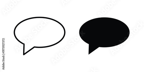 Speech bubble icon. glyph solid icons collection. Line icons