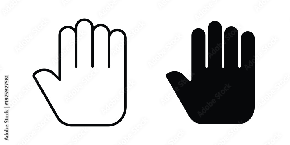 Fototapeta premium Stop icon. glyph solid icons collection. Line icons