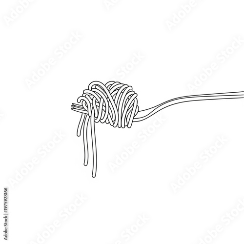 Spaghetti Twisted on a Fork.