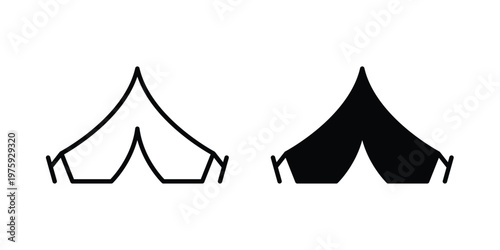 Tent icon. glyph solid icons collection. Line icons