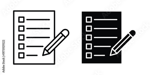 Test icon. glyph solid icons collection. Line icons