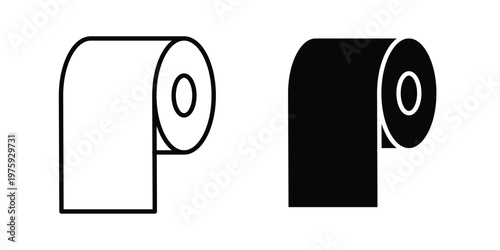 Toilet Paper icon. glyph solid icons collection. Line icons