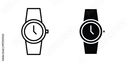 Watch icon. glyph solid icons collection. Line icons