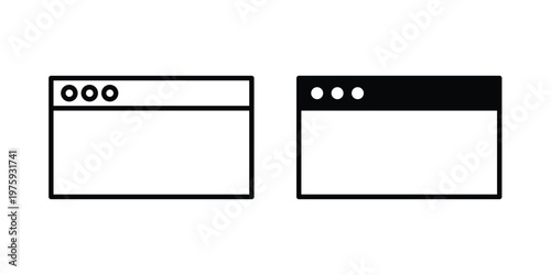 Web page icon. glyph solid icons collection. Line icons