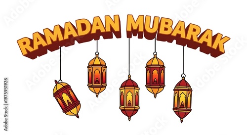 Ramadan mubarak concept featuring teal mosque silhouette and white islamic architectural elements