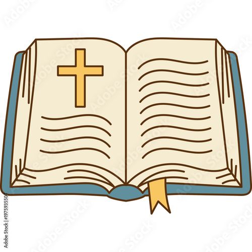 Open Holy Bible Illustration Vector