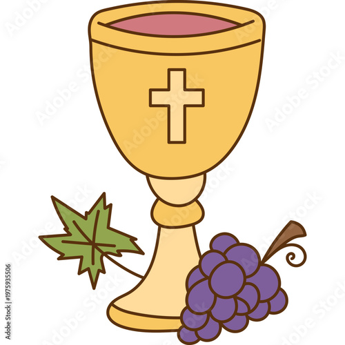 Christian Holy Communion Chalice Grapes
