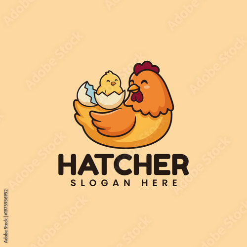 This heartwarming illustration depicts a mother hen lovingly caring for her chick, symbolizing motherhood, care, and the beautiful cycle of life in nature's embrace.