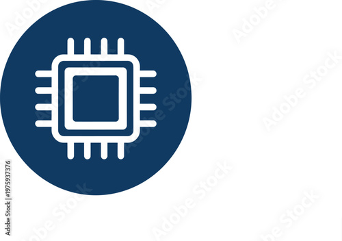 Vector graphic illustration of a microchip design element