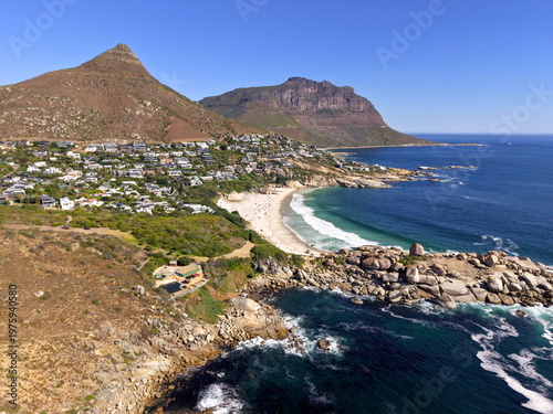 Aerial view of Llandudno and Twelve Apostles, Cape Town, South Africa